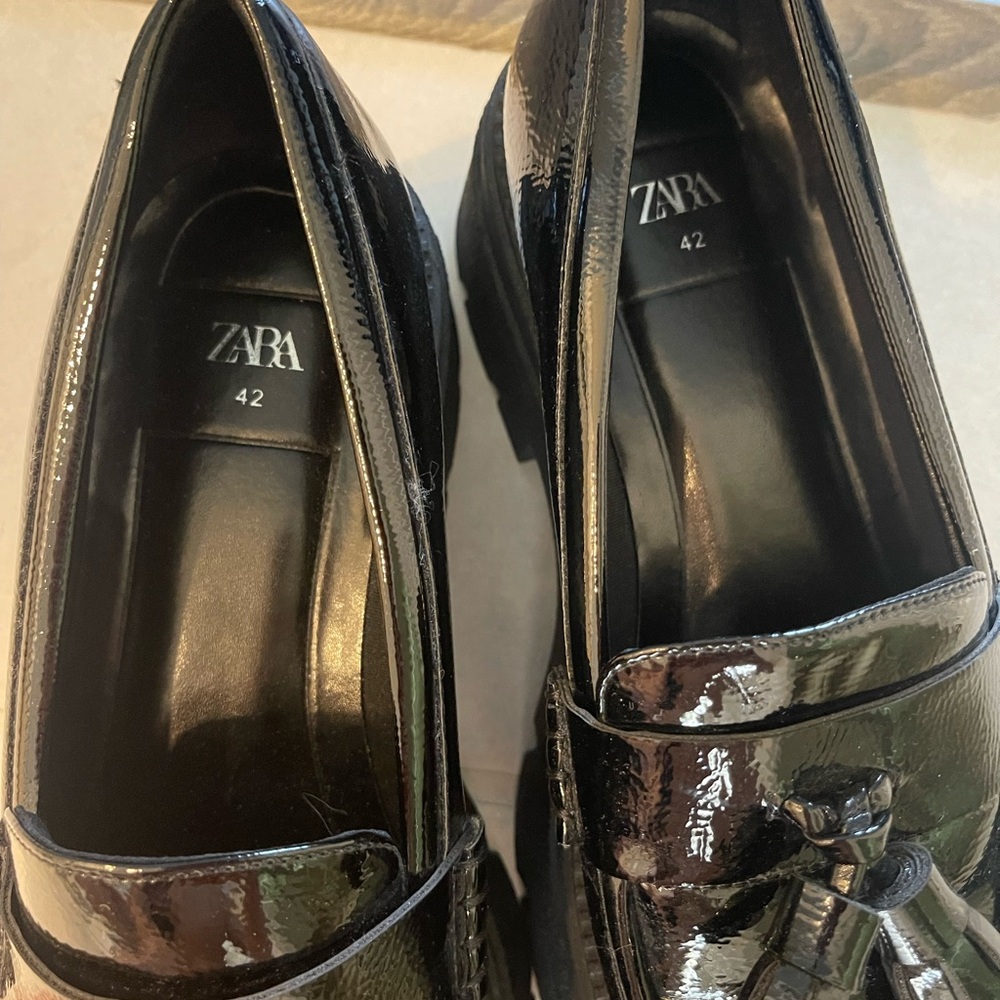Zara Black Tassel Loafers - Picture 4 of 5